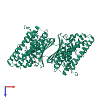 [Pyruvate dehydrogenase (acetyl-transferring)] kinase isozyme 1, mitochondrial in PDB entry 2q8h, assembly 1, top view.