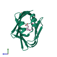 PDB entry 2q9s coloured by chain, side view.