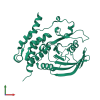 Tyrosine-protein phosphatase non-receptor type 7 in PDB entry 2qdm, assembly 1, front view.
