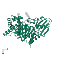 Chitinase-3-like protein 1 in PDB entry 2qf8, assembly 1, top view.