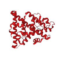 The deposited structure of PDB entry 2qgw contains 2 copies of CATH domain 1.10.565.10 (Retinoid X Receptor) in Estrogen receptor. Showing 1 copy in chain B.