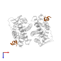 Nuclear receptor coactivator 2 in PDB entry 2qh6, assembly 1, top view.