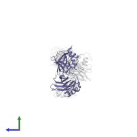 Complement C3c alpha' chain fragment 2 in PDB entry 2qki, assembly 1, side view.