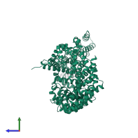 Importin subunit beta-1 in PDB entry 2qna, assembly 1, side view.