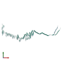 PDB entry 2qzv coloured by chain, front view.