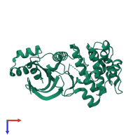 Serine/threonine-protein kinase MARK2 in PDB entry 2r0i, assembly 1, top view.