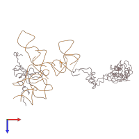 PDB entry 2r1g coloured by chain, top view.