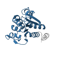 The deposited structure of PDB entry 2r1t contains 1 copy of Pfam domain PF01965 (DJ-1/PfpI family) in Parkinson disease protein 7. Showing 1 copy in chain A.