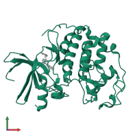 Cyclin-dependent kinase 2 in PDB entry 2r3i, assembly 1, front view.