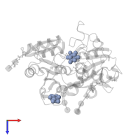 1,2,3,4,5,6-HEXAHYDROXY-CYCLOHEXANE in PDB entry 2r71, assembly 1, top view.