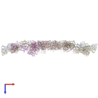 PDB entry 2rcj coloured by chain, top view.