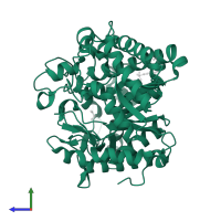 Beta-glucosidase 7 in PDB entry 2rgl, assembly 1, side view.