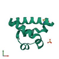 PDB entry 2rhf coloured by chain, front view.