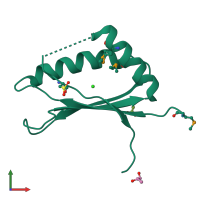 PDB entry 2ril coloured by chain, front view.