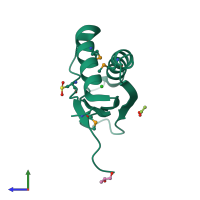 PDB entry 2ril coloured by chain, side view.