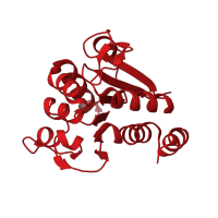 The deposited structure of PDB entry 2rk3 contains 1 copy of CATH domain 3.40.50.880 (Rossmann fold) in Parkinson disease protein 7. Showing 1 copy in chain A.