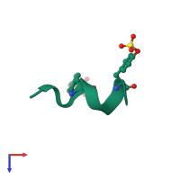 PDB entry 2rll coloured by chain, top view.