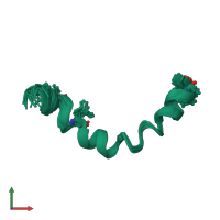 PDB entry 2rm9 coloured by chain, ensemble of 20 models, front view.