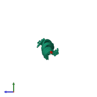 PDB entry 2rmi coloured by chain, ensemble of 20 models, side view.