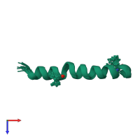 PDB entry 2rmi coloured by chain, ensemble of 20 models, top view.