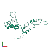 Zinc finger protein ZIC 3 in PDB entry 2rpc, assembly 1, front view.