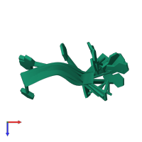 PDB entry 2rph coloured by chain, ensemble of 10 models, top view.