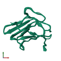PDB entry 2rqe coloured by chain, ensemble of 20 models, front view.