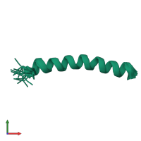 PDB entry 2rrh coloured by chain, ensemble of 20 models, front view.