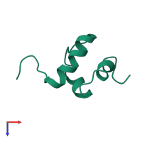Sequestosome-1 in PDB entry 2rru, assembly 1, top view.
