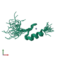 PDB entry 2rsh coloured by chain, ensemble of 20 models, front view.