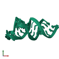 PDB entry 2rvo coloured by chain, ensemble of 11 models, front view.