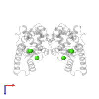 CALCIUM ION in PDB entry 2sas, assembly 1, top view.