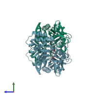 PDB entry 2sfp coloured by chain, side view.