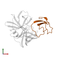 Ovomucoid in PDB entry 2sgf, assembly 1, front view.