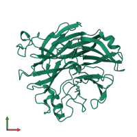 PDB entry 2sil coloured by chain, front view.