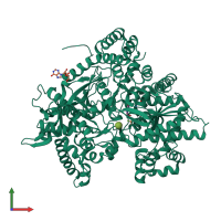 PDB entry 2skc coloured by chain, front view.