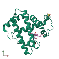 PDB entry 2spo coloured by chain, front view.