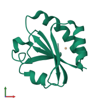 PDB entry 2tir coloured by chain, front view.