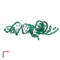 PDB entry 2tra coloured by chain, top view.