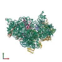 PDB entry 2uu9 coloured by chain, front view.