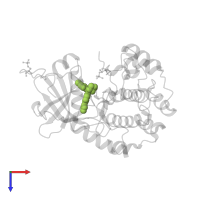 4-(4-CHLOROPHENYL)-4-[4-(1H-PYRAZOL-4-YL)PHENYL]PIPERIDINE in PDB entry 2uw7, assembly 1, top view.