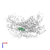 UBIQUINONE-10 in PDB entry 2ux5, assembly 1, top view.