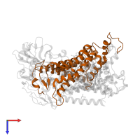 Reaction center protein L chain in PDB entry 2uxl, assembly 1, top view.