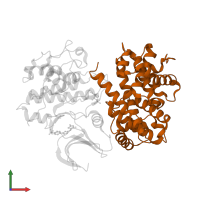 Cyclin-A2 in PDB entry 2uzb, assembly 1, front view.