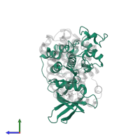 Cyclin-dependent kinase 2 in PDB entry 2uzl, assembly 1, side view.