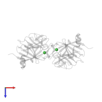NICKEL (II) ION in PDB entry 2v24, assembly 1, top view.