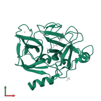 Chymotrypsin-like elastase family member 1 in PDB entry 2v35, assembly 1, front view.