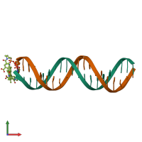 PDB entry 2v3l coloured by chain, ensemble of 2 models, front view.