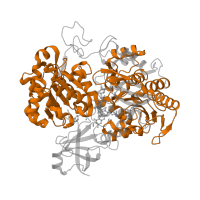 The deposited structure of PDB entry 2v45 contains 1 copy of Pfam domain PF00384 (Molybdopterin oxidoreductase) in Periplasmic nitrate reductase. Showing 1 copy in chain A.