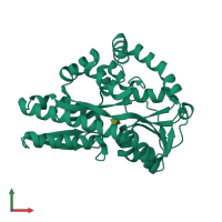 PDB entry 2v4c coloured by chain, front view.